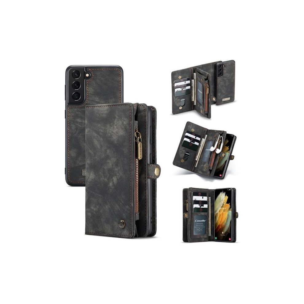 Caseme Wallet Case Multi-Slot Compatible With Samsung Galaxy S21 Black 9164030156371