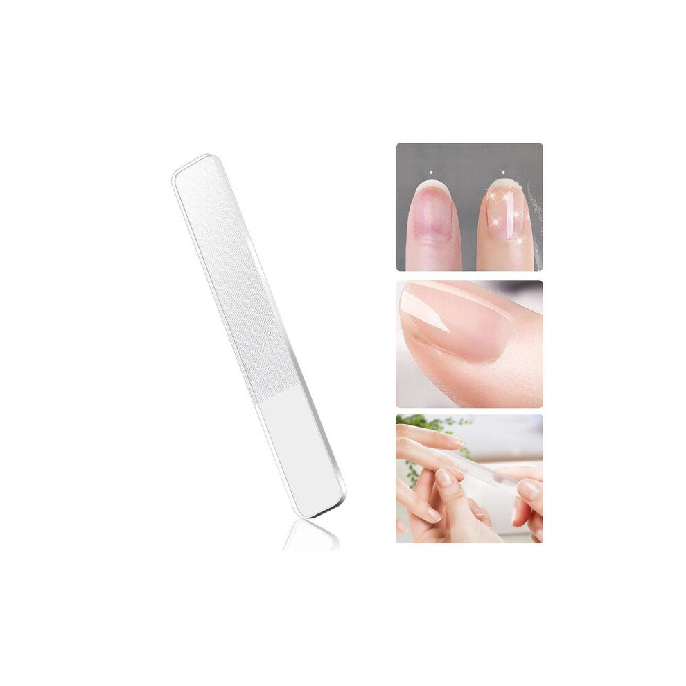 3-pack - Nail file & buffer / glass file for nails - transparent file