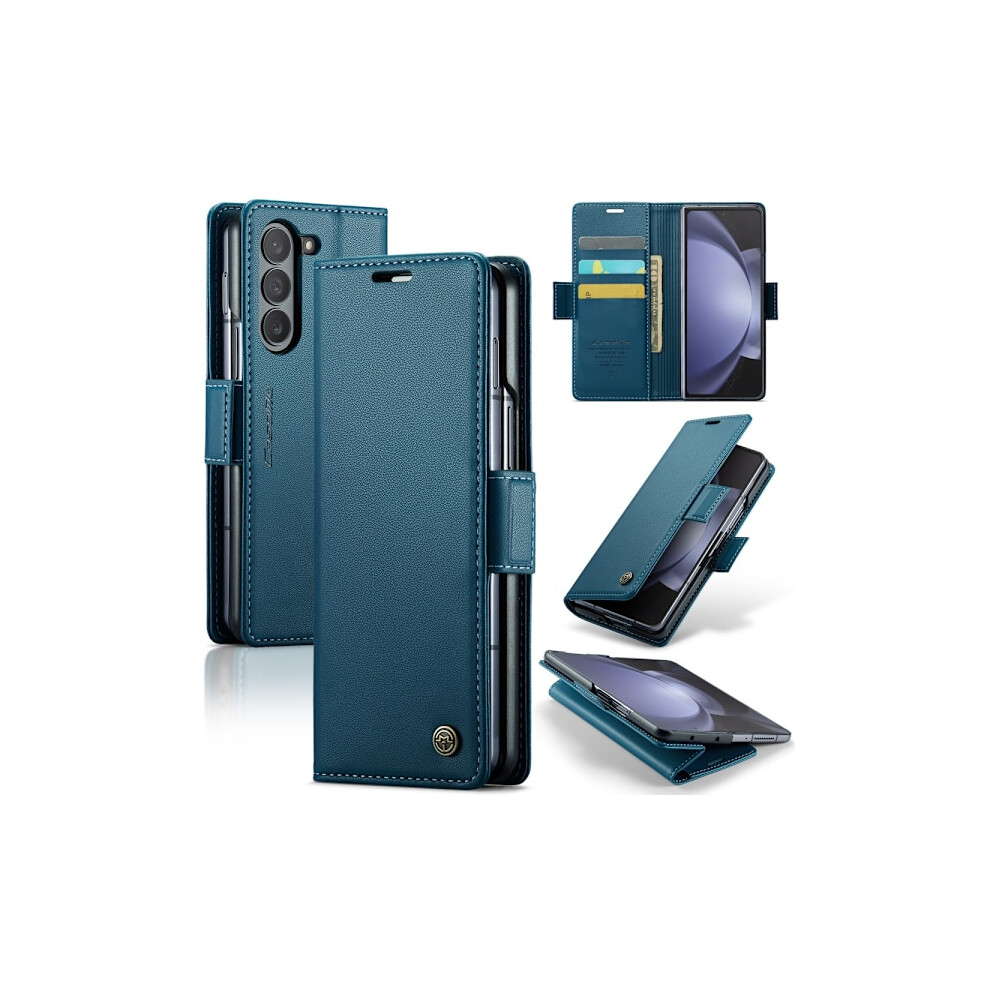 Caseme Slim Wallet Case Rfid Protection Compatible With Samsung Galaxy Z Fold 6 Bl Blue 9164030156388