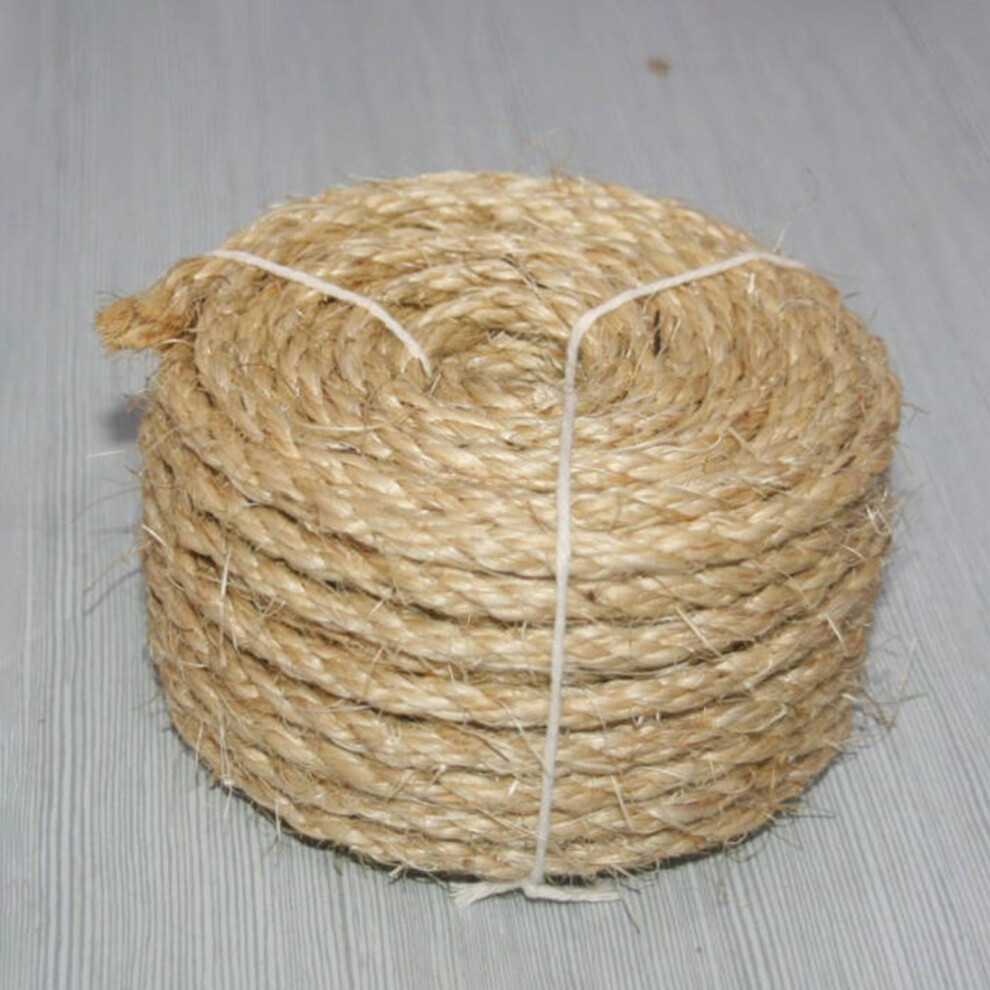 Fityle Twisted Sisal Rope Cat Scratcher Post Handmade Heavy Duty Pet Cord Hemp Rope 6Mmx15m 9164030156791