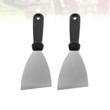 st. rostfritt stål pizzakök avfasad tårthållare överföringsspade spatel med handtag för pajbakning (svart + silver)
