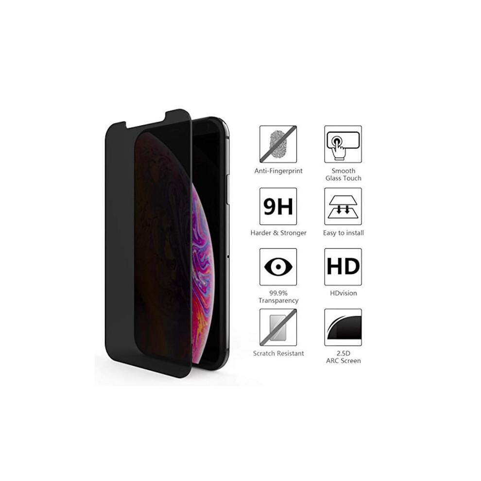 Proguard Compatible With Iphone X/Xs Anti-Spy Screen Protector 9H Black 9164030156470