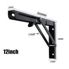 Soporte plegable para mesa/estante de autocaravana/caravana, acabado en acero inoxidable, 30 cm (12 pulgadas)