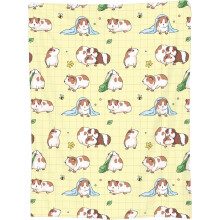 Plaid doux à motif cochon d'Inde, 127 x 102 cm, housse de canapé/lit en flanelle mignonne pour femmes, hommes et filles, décoration intérieure