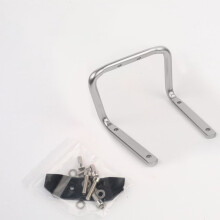 Adaptador de portabotellas de aleación de aluminio para bicicleta, para tija de sillín, doble botella de agua, color plata.