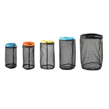 Sac de rangement en filet pour voyage, costume cinq pièces noir efficace pour les activités de plein air