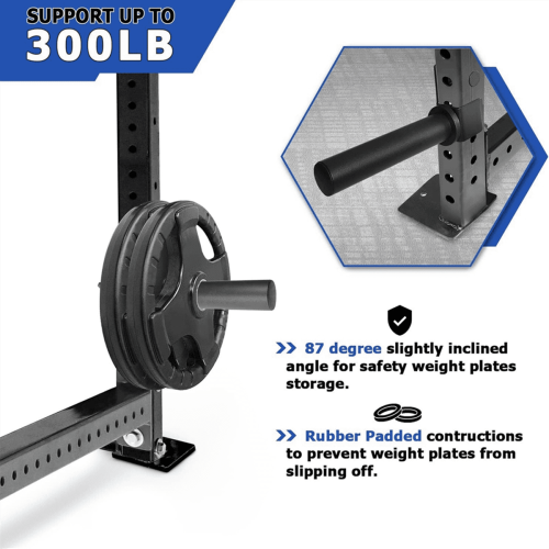 Viktskivshållare för 2x2 tums power rack, power attachment plattor, viktförvaring 2