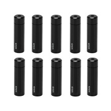 10 tappi terminali per cavo cambio bicicletta in lega di alluminio da 4 mm, per bici da strada e mountain bike, colore nero