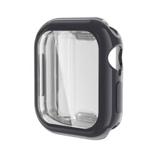 Case compatible with Apple Watch Series 10 46mm, 42mm - Slim Bumper with Tempered Glass Screen Protector, Full Coverage Hard PC Pro Grey