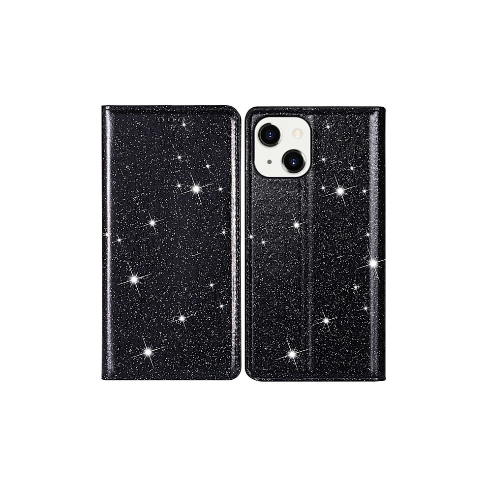 Glitter Wallet Case Compatible With Iphone 14 Black 9164030296718
