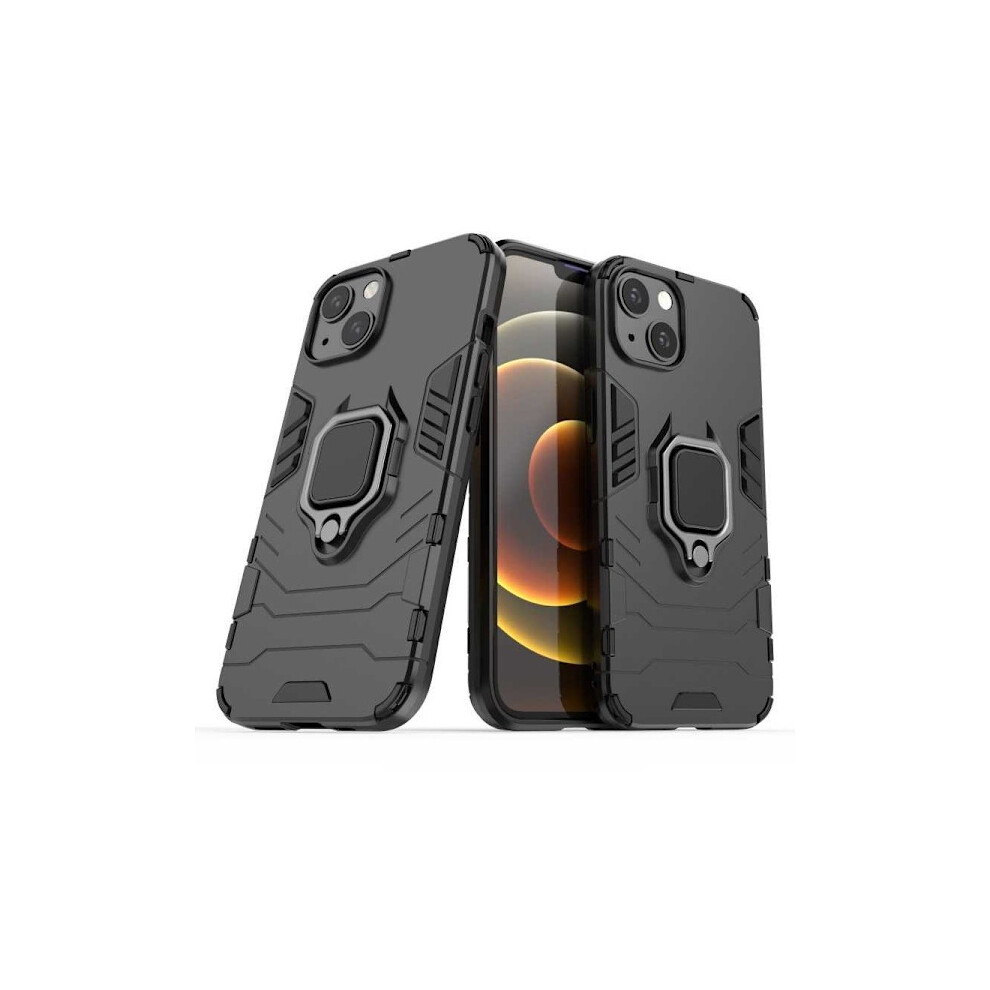 Compatible With Iphone 13 Shockproof Case With Ring Holder Thinarmor Black 9164030296961