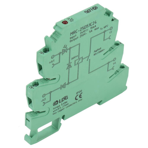 Module de relais d'interface à contact électromagnétique Delaman Relay MRC-25D51C24PLC 5A NON 2