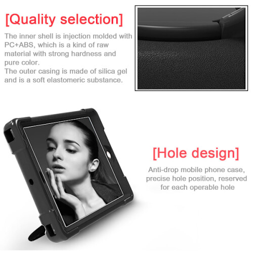 Παιδική θήκη με βάση συμβατή με iPad9.7, Air/Air2, Pro9.7, μαύρη 2