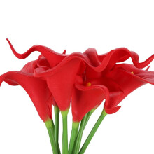 20 fleurs artificielles de lys calla en latex au toucher réaliste, pour bouquet de mariée, décoration de mariage et d'intérieur.