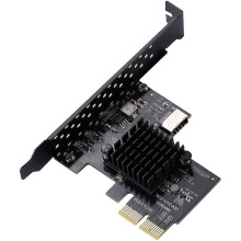 Cárta Leathnaithe Cineál-E PCI-E2X go USB3.1A-Eochair Gen2Front, Cárta Riser Nascóir Painéil Tosaigh Inmheánach 20-bioráin Cineál-E 10Gbps