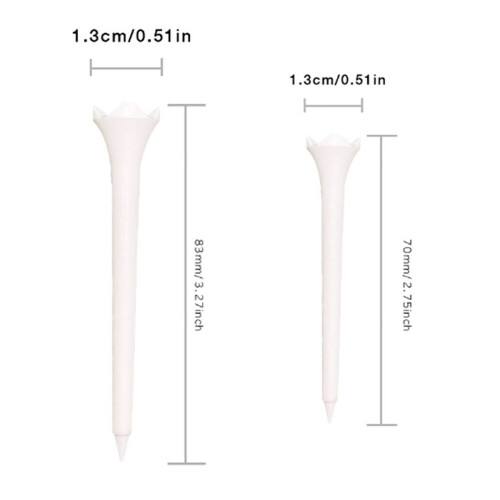 100Pcs 83 mm Professional Tee System Plastic Golf Tee Maximizes Golfers' Teeing Performance Golf Accessories 2