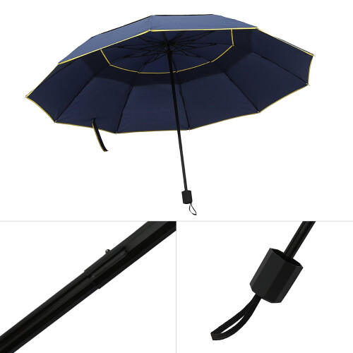 Extra Oversize Golf Umbrella, Double Canopy, Vented Windproof Waterproof, Rustproof Folding Rain Umbrella 2