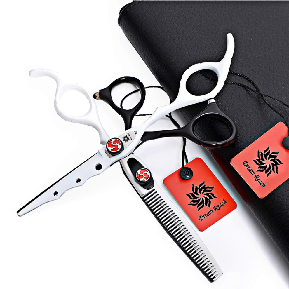 Professional Hair Cutting Scissors Set 6.0 Inch Japanese Steel with Barber Thinning Shears Kit