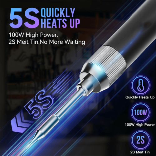 Μίνι κολλητήρι υψηλής ισχύος 100W, κολλητήρι USB, κολλητήρι ακριβείας 60-450C, στυλό 2