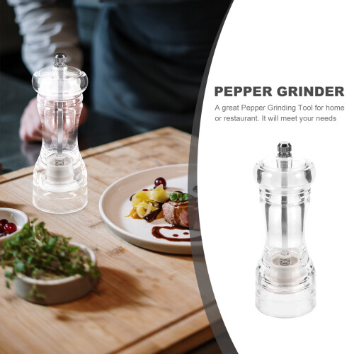 Spices Refillable Pepper Grinder Sea Salt Multi-function Small Acrylic Multipurpose Ceramics 1