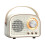 Jacenvly Bluetooth Audio Transmitter, Retro Mini Wireless Speaker Compatible with FM, USB, SD, Aux, Army Green 5