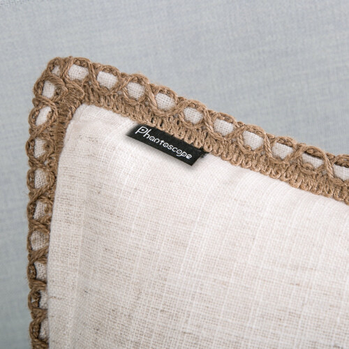 Phantoscope 20" x 20" Modern, Contemporary, Transitional White Texture Polyester Throw Pillow 1