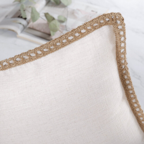 Phantoscope 20" x 20" Modern, Contemporary, Transitional White Texture Polyester Throw Pillow 2