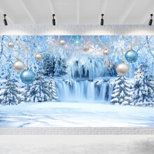 Christmas Decorations, Durable Winter Wonderland Backdrop Banner for Holiday Party Decor Photography Supplies