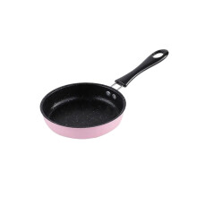 Non Stick Frying Pan 12cm Mini Omelette Pan with Long HeatInsulated Handle Dishwasher Safe Pink