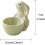 Ceramic Rabbit Egg Cup Holder for Soft Boiled Eggs, Cute Durable Breakfast Table Décor Green 4