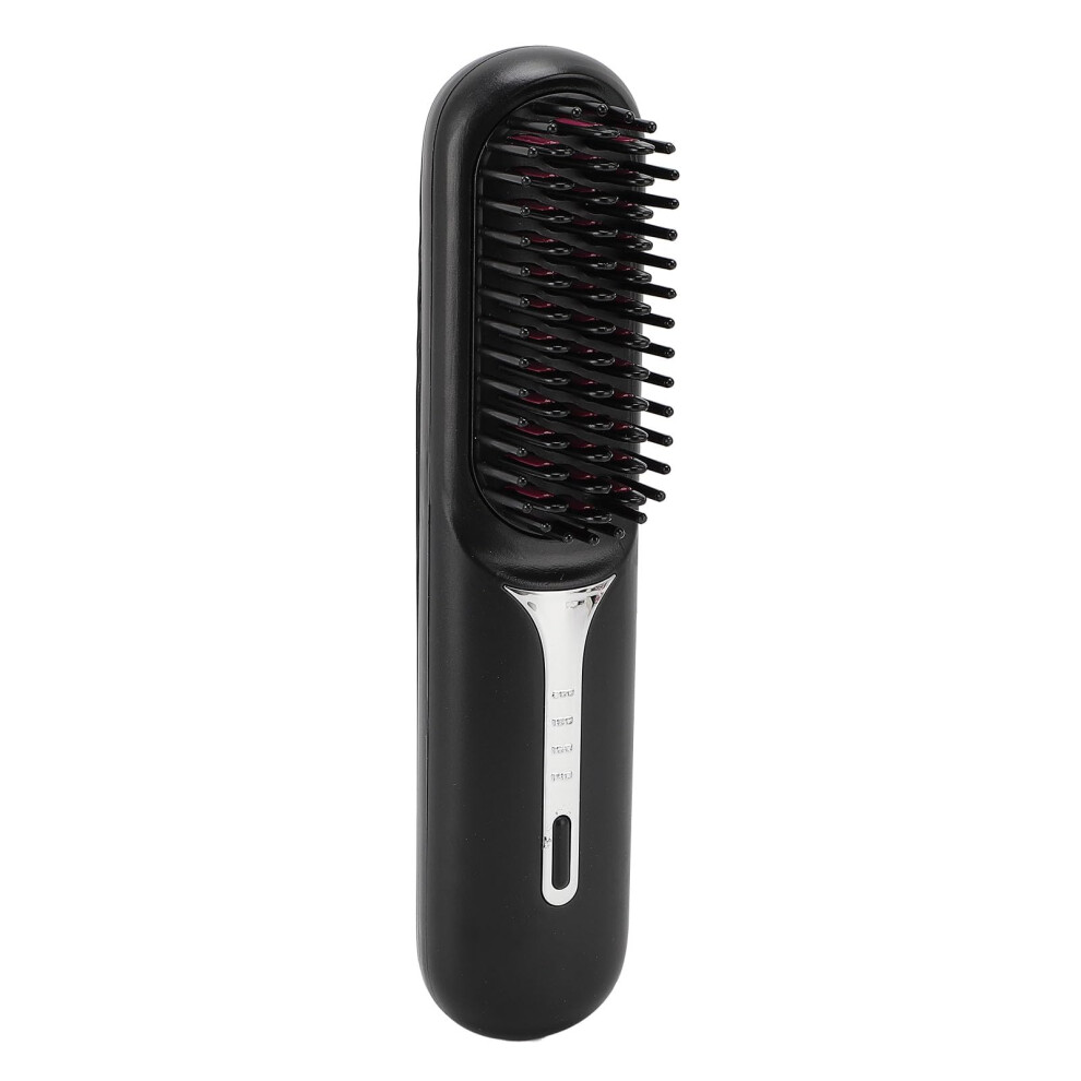 Cordless Hair Straightener Brush with Negative Ions, Rapid Heating 2 in 1 Styling Comb for Travel