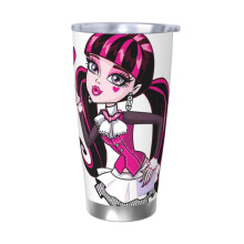 Bicchiere termico Monster High da 20 once, tazza da viaggio per caffè in acciaio inossidabile con isolamento sottovuoto, tazza termica da viaggio