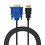 Καλώδιο προσαρμογέα HDMI σε VGA, καλώδιο 6 ποδιών συμβατό με υπολογιστή, PS3, PC, οθόνη, 1