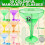 Συσκευασία 30 τεμαχίων πλαστικά ποτήρια Margarita 12oz, ποτήρια κοκτέιλ μιας χρήσης με 2