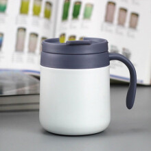 360-ml-Kaffeebecher mit Henkel, isolierter Edelstahl-Reisebecher mit Schiebedeckel, doppelwandiger Vakuum-Campingbecher für heiße und kalte