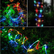 Liquidação de Decoração para Casa10M100Lâmpada Multifuncional com Caixa de Bateria para Jardim - Lâmpada Tubular Multicolorida