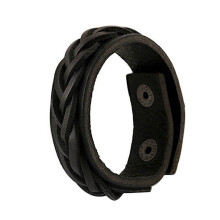 Herrekul klassisk stil strikket skinnarmbånd punk armbånd mansjettarmbånd