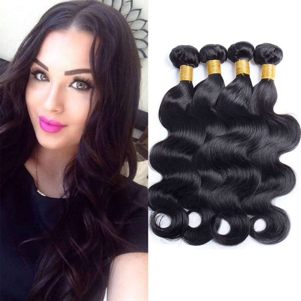 8A Brazilian Body Wave Virgin Human Hair Bundles 3 Pack Unprocessed Weave Extensions 14 16 18in