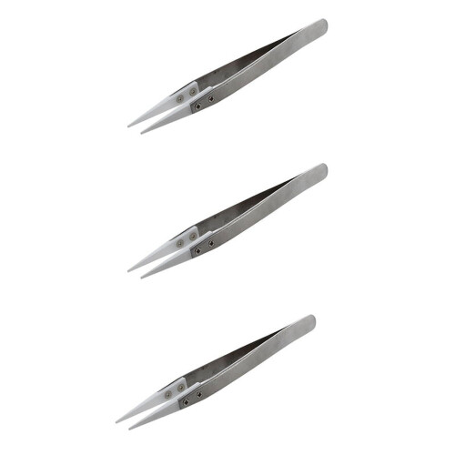 3X Ceramic Tweezers - Heat - Pointed Tip