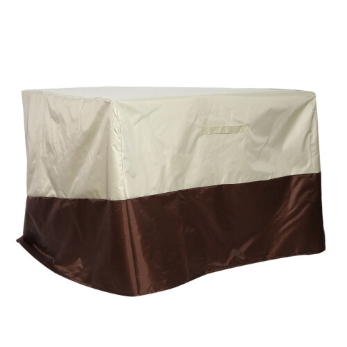 Capa impermeável empilhável para cadeiras de varanda, capa grossa para móveis de exterior, tamanho 31x38x35 polegadas (bege) 2