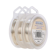 1 set van 3 rollen zilverkleurig, aanslagbestendig draad (18 gauge/20 gauge/22 gauge) van 10 meter (33 voet) / 10 meter (33 voet) / 20 meter (66 voet)