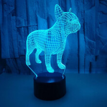 Luminária Noturna LED LINLIN3D Illusion com 7 Cores Intermitentes e Interruptor de Toque, Alimentação USB, Ideal para Quarto e Mesa, Presente para