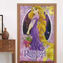 Cortina de porta Rapunzel para entrada, cortina blackout estampada para privacidade, cortina divisória de ambientes, tapeçaria para decoração de
