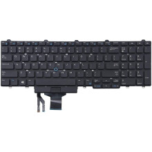 Nuevo teclado inglés negro estadounidense para Dell Latitude5550 5580 5590 5591E5580Precision3520 7520 7720M3520M7520M7720 - compatible con, sin