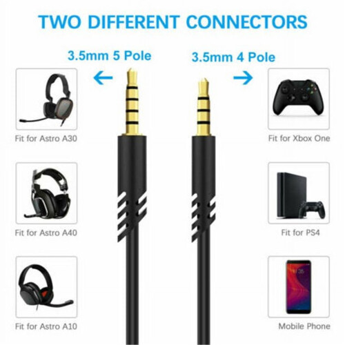 FZFLZDH Replacement Volume Control Audio Cord Cable for ASTRO A10 A40 A40TR Gaming Headset 1