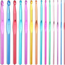 Horgolótű készlet, 14 darabos horgolótű kötés, horgolótűk, alumíniumötvözet, kezdőknek vagy profiknak (2mm-10mm)