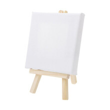 Mini Canvas and Natural Wood Easel Set Party Decoration Traveling Landscape Draw