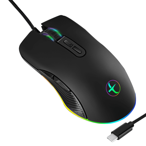 USB C Mouse Type Ergonomic Wired RGB Gaming Optical 2
