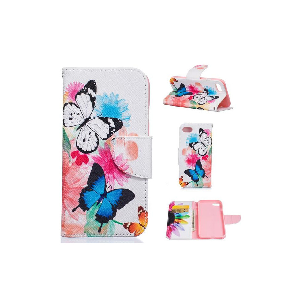 Wallet Case Compatible With Iphone Se (2020) - Colorful Butterflies 9004841106403