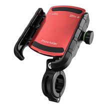 Universal Motorcycle Phone Holder 360 View Bicycle Phone Holder for 5.4-7.2 Inch Mobile Phone Stand Red